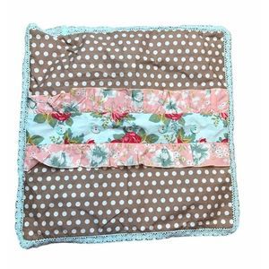 Euc Matilda Jane Floral Standard Pillow Sham 16”x16” Floral Polka Dot #469